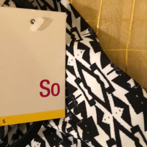 NWT SO black & white sexy swimming top Juniors S - Picture 4 of 5